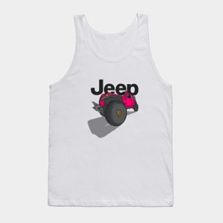 Jeep Design - Pink Tank Top